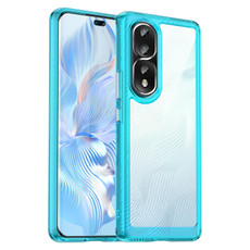 For Honor 80 Pro 5G Colorful Series Acrylic + TPU Phone Case(Transparent Blue)