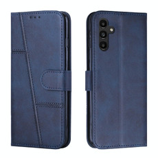 For Samsung Galaxy A34 5G Stitching Calf Texture Buckle Leather Phone Case(Blue) For Samsung Galaxy A34 5G Stitching Calf Texture Buckle Leather Phone Case(Blue)