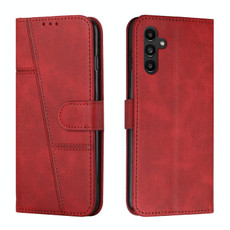 For Samsung Galaxy A34 5G Stitching Calf Texture Buckle Leather Phone Case(Red) For Samsung Galaxy A34 5G Stitching Calf Texture Buckle Leather Phone Case(Red)