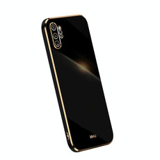 For Samsung Galaxy Note10+ XINLI Straight Edge 6D Electroplate TPU Phone Case(Black)