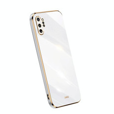 For Samsung Galaxy Note10+ XINLI Straight Edge 6D Electroplate TPU Phone Case(White)