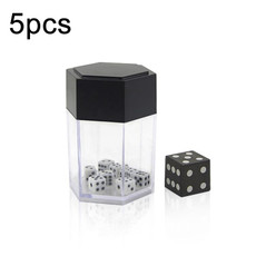 5pcs Explode Explosion Dice Easy Magic Tricks For Kids Magic Prop Novelty Funny Toy(Black and White)