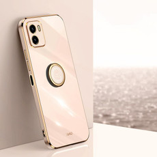 For vivo Y10 XINLI Straight Edge 6D Electroplate TPU Phone Case with Ring Holder(Pink) For vivo Y10 XINLI Straight Edge 6D Electroplate TPU Phone Case with Ring Holder(Pink)
