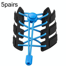 5pairs Spring Buckle Lazy Elastic Shoelaces For Adults And Children 110cm(NO.101 Blue) 5pairs Spring Buckle Lazy Elastic Shoelaces For Adults And Children 110cm(NO.101 Blue)