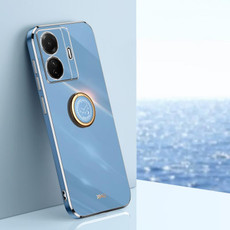 For vivo S15e XINLI Straight Edge 6D Electroplate TPU Phone Case with Ring Holder(Celestial Blue) For vivo S15e XINLI Straight Edge 6D Electroplate TPU Phone Case with Ring Holder(Celestial Blue)