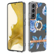 For Samsung Galaxy S23 5G Flowers and Plants Series IMD TPU Phone Case with Ring Holder(Orchid Peony) For Samsung Galaxy S23 5G Flowers and Plants Series IMD TPU Phone Case with Ring Holder(Orchid Peony)