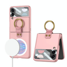 For Samsung Galaxy Z Flip3 5G GKK MagSafe Ultrathin Integrated Shockproof Phone Case with Ring Holder(Pink) For Samsung Galaxy Z Flip3 5G GKK MagSafe Ultrathin Integrated Shockproof Phone Case with Ring Holder(Pink)