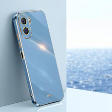 For Honor X40i XINLI Straight 6D Plating Gold Edge TPU Shockproof Case(Celestial Blue) For Honor X40i XINLI Straight 6D Plating Gold Edge TPU Shockproof Case(Celestial Blue)