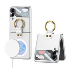 For Samsung Galaxy Z Flip3 5G GKK MagSafe Ultrathin Integrated Shockproof Phone Case with Ring Holder(White) For Samsung Galaxy Z Flip3 5G GKK MagSafe Ultrathin Integrated Shockproof Phone Case with Ring Holder(White)