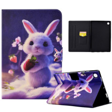 For Samsung Galaxy Tab A8 10.5 2021 / A8 2022 Electric Pressed TPU Smart Leather Tablet Case(Strawberry Bunny)