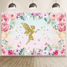1.5m X 1m Butterfly Pattern Photography Backdrop Birthday Party Decoration Background Cloth(MDT10235)