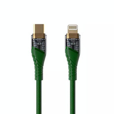 PD30W USB-C / Type-C to 8 Pin Transparent 3A Fast Charging Data Cable, Length: 1m(Green)