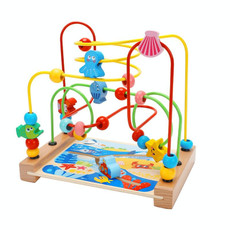 Children Beads Around Multifunctional Puzzle Block Toys, Style: Ocean