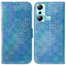 For Infinix Hot 20i Colorful Magnetic Buckle Leather Phone Case(Blue)