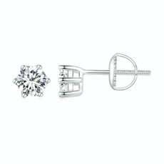 MSE007 S925 Sterling Silver Moissanite White Gold Plated Simple Elegant Earrings MSE007 S925 Sterling Silver Moissanite White Gold Plated Simple Elegant Earrings