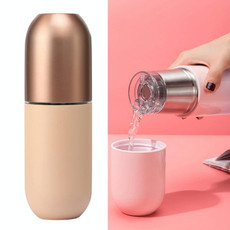 Shoke Portable Mini Insulation Cup 316 Stainless Steel Capsule Cup, Capacity: 200ml(Rose Gold)