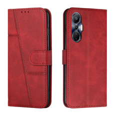 For Infinix Hot 20S Stitching Calf Texture Buckle Leather Phone Case(Red)