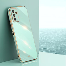 For Samsung Galaxy M23 5G XINLI Straight Edge 6D Electroplate TPU Phone Case(Mint Green)