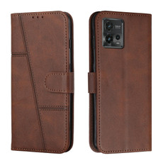 For Motorola Moto G72 Stitching Calf Texture Buckle Leather Phone Case(Brown) For Motorola Moto G72 Stitching Calf Texture Buckle Leather Phone Case(Brown)