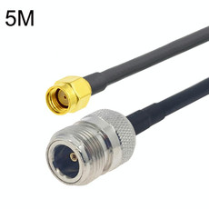 RP-SMA Male to N Female RG58 Coaxial Adapter Cable, Cable Length:5m