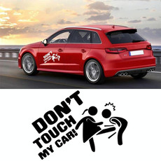 10pcs Car Sticker Do Not Touch My Car Personalised Reflective Warning Sticker(Black)