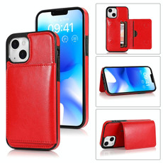 For iPhone 14 Plus Shockproof PU + TPU Phone Case(Red)