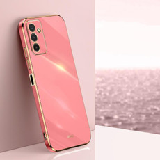 For Samsung Galaxy F13 4G XINLI Straight Edge 6D Electroplate TPU Phone Case(Hawthorn Red)