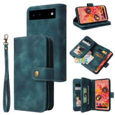 For Google Pixel 6 Multifunctional Card Slot Zipper Wallet Leather Phone Case(Blue) For Google Pixel 6 Multifunctional Card Slot Zipper Wallet Leather Phone Case(Blue)