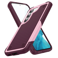 For Samsung Galaxy S23+ 5G PC + TPU Shockproof Protective Phone Case(Pink+Dark Red) For Samsung Galaxy S23+ 5G PC + TPU Shockproof Protective Phone Case(Pink+Dark Red)