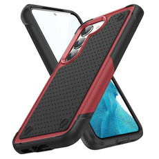 For Samsung Galaxy S23+ 5G PC + TPU Shockproof Protective Phone Case(Red+Black)