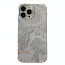 For iPhone 14 2 in 1 Detachable Marble Pattern Phone Case(Grey)