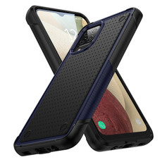 For Samsung Galaxy A12 Nacho PC + TPU Shockproof Protective Phone Case(Blue+Black)