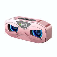 M5 Portable 6D Surround Sound Digital Display Bluetooth Speaker(Pink)