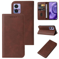For Motorola Edge 30 Neo Magnetic Closure Leather Phone Case(Brown)