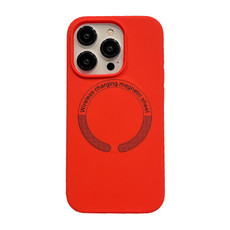 For iPhone 14 Magsafe Magnetic Silicone Phone Case(Red)
