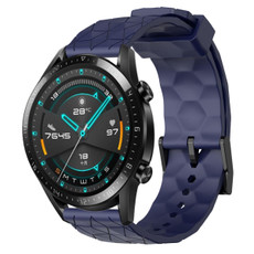 For Huawei GT2 46mm 22mm Football Pattern Solid Color Silicone Watch Band(Navy Blue) For Huawei GT2 46mm 22mm Football Pattern Solid Color Silicone Watch Band(Navy Blue)