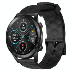 For Honor MagicWatch2 42mm 20mm Football Pattern Solid Color Silicone Watch Band(Black) For Honor MagicWatch2 42mm 20mm Football Pattern Solid Color Silicone Watch Band(Black)