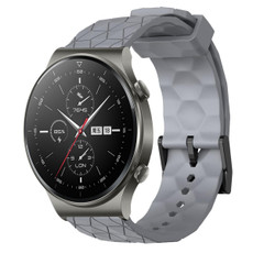 For Huawei GT2 Pro 22mm Football Pattern Solid Color Silicone Watch Band(Grey) For Huawei GT2 Pro 22mm Football Pattern Solid Color Silicone Watch Band(Grey)