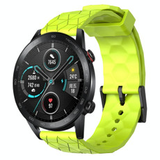 For Honor MagicWatch2 42mm 20mm Football Pattern Solid Color Silicone Watch Band(Lime Green) For Honor MagicWatch2 42mm 20mm Football Pattern Solid Color Silicone Watch Band(Lime Green)