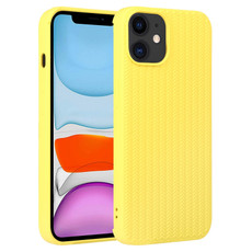 For iPhone 11 Weave Texture Silicone Phone Case(Yellow) For iPhone 11 Weave Texture Silicone Phone Case(Yellow)
