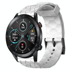 For Honor MagicWatch2 42mm 20mm Football Pattern Solid Color Silicone Watch Band(White) For Honor MagicWatch2 42mm 20mm Football Pattern Solid Color Silicone Watch Band(White)