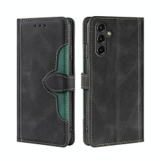 For Samsung Galaxy A14 5G Skin Feel Magnetic Buckle Leather Phone Case(Black)