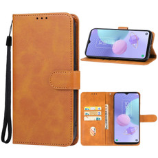 For TCL 405 / 406 / T506D Leather Phone Case(Brown)