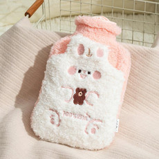 ZS103 Cartoon Plush Water-filled Explosion-proof Hot Water Bags, Spec: Intervened White(500ml)