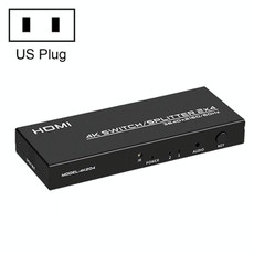 FJGEAR FJ-4K204 2 In 4 Out HD 4K Audio HDMI Switch Distributor, Plug Type:US Plug