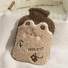 ZS103 Cartoon Plush Water-filled Explosion-proof Hot Water Bags, Spec: Intervened Khaki(500ml)