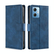 For Xiaomi Redmi Note 12 China Skin Feel Crocodile Magnetic Clasp Leather Phone Case(Blue) For Xiaomi Redmi Note 12 China Skin Feel Crocodile Magnetic Clasp Leather Phone Case(Blue)