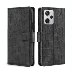 For Xiaomi Redmi Note 12 Pro+ China Skin Feel Crocodile Magnetic Clasp Leather Phone Case(Black) For Xiaomi Redmi Note 12 Pro+ China Skin Feel Crocodile Magnetic Clasp Leather Phone Case(Black)