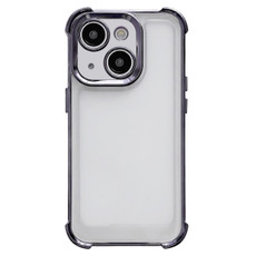 For iPhone 11 Electroplating Four-corner Shockproof Space Phone Case(Black)