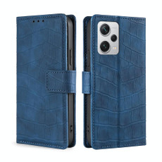 For Xiaomi Redmi Note 12 Pro+ China Skin Feel Crocodile Magnetic Clasp Leather Phone Case(Blue) For Xiaomi Redmi Note 12 Pro+ China Skin Feel Crocodile Magnetic Clasp Leather Phone Case(Blue)